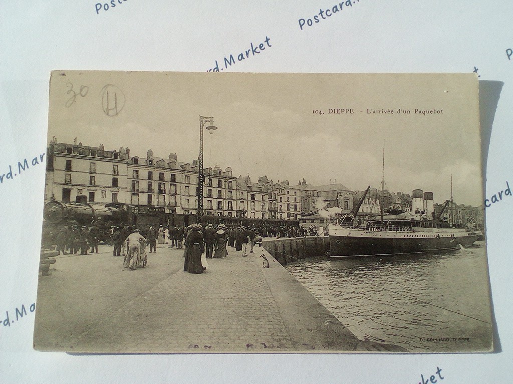 /France/Dieppe/FR_ship_19xx_Dieppe. Arrivee un Paquebot.jpg